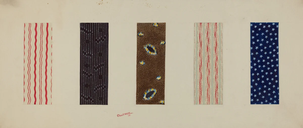 Quilt Patches by Charles Moss, index of american design, 1938