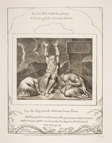 Job's Despair by William Blake, print, 1825-1826