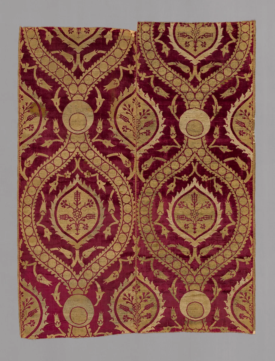 Panel by Turkey, Bursa, textile, 1550-1600