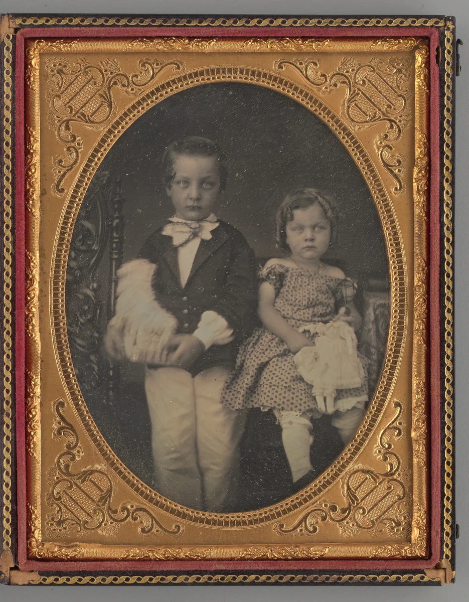 Untitled (Portrait of a Boy and Girl) by Rufus Anson, other, 1855