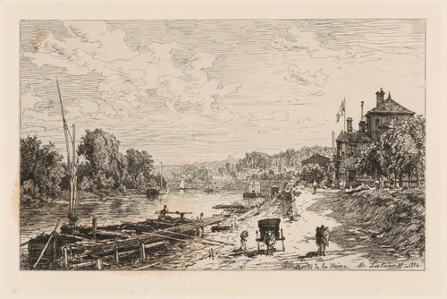 Vue du Bas Meudon, Bords de la Seine by Maxime Lalanne, print, 1884