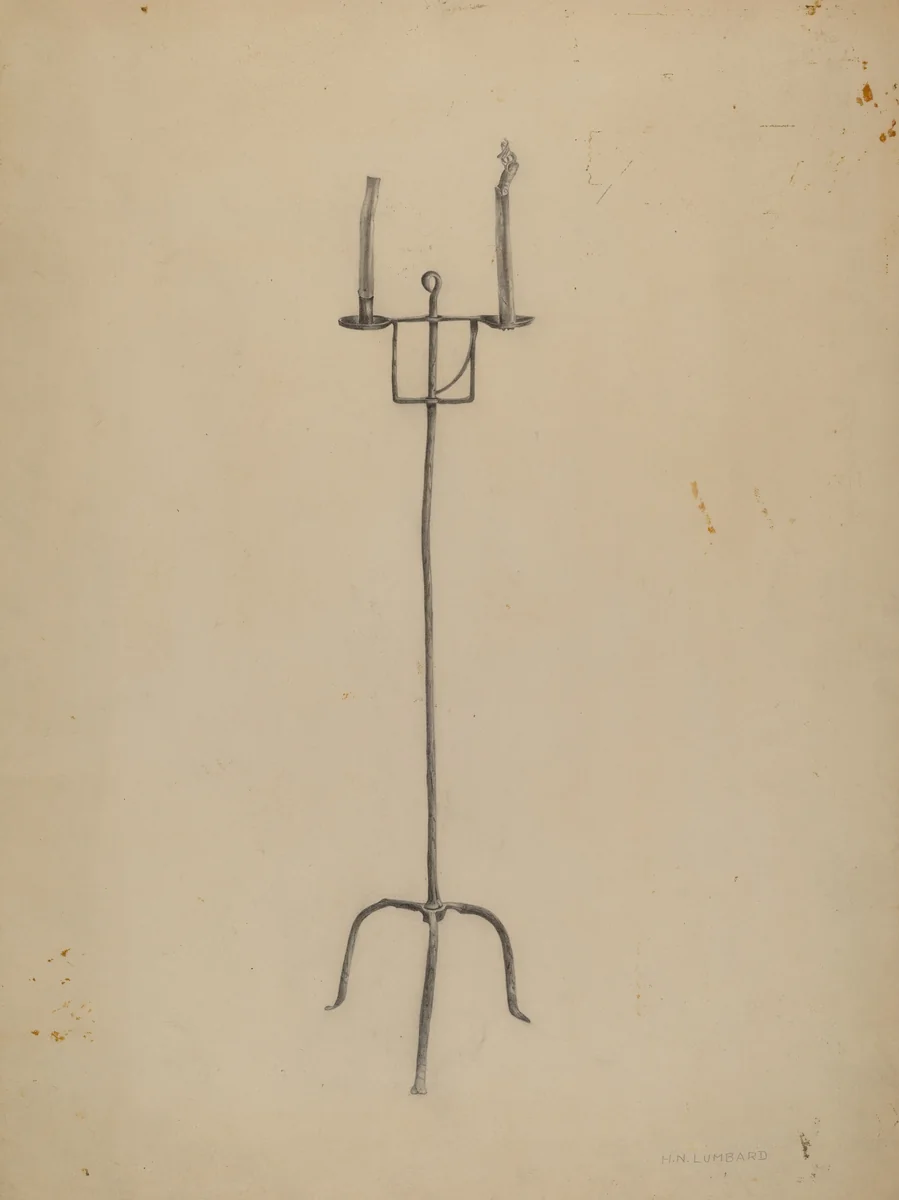 Adjustable Candle Holder by Howard Lumbard, index of american design, 1939