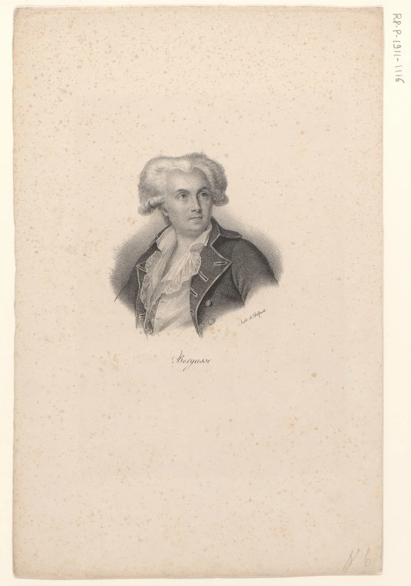 Portret van Nicolas Bergasse by anonymous, print, 1818-1842