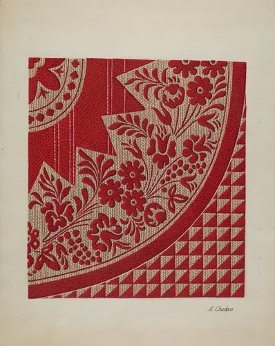 Homespun Coverlet by Alexander Chudom, index of american design, 1937