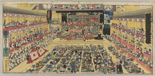 Flourishing of Edo Pictures Depicting Dances (Odori keiyo Edo-e no sakae) by Utagawa Kunisada (歌川国貞), print, 1858