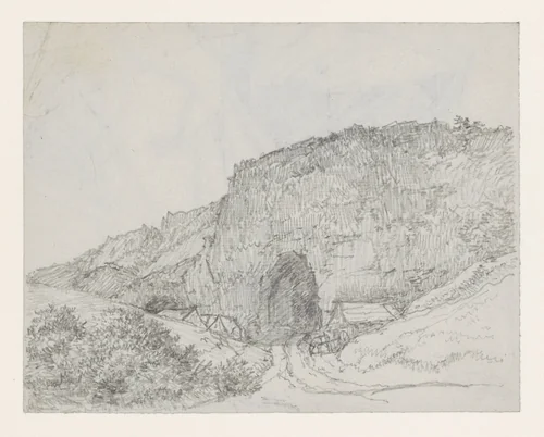 Steengroeve bij Montmartre by Georges Michel, drawing, 1773-1843