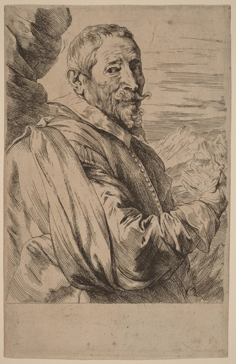 Jodocus de Momper by Anthony van Dyck, print, 1626-1641