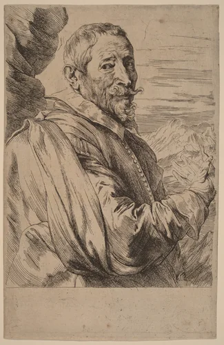 Jodocus de Momper by Anthony van Dyck, print, 1626-1641