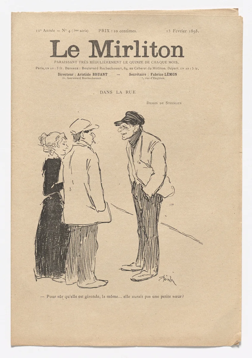 Le Mirliton, no. 4 by Théophile-Alexandre Steinlen, periodical, 1895
