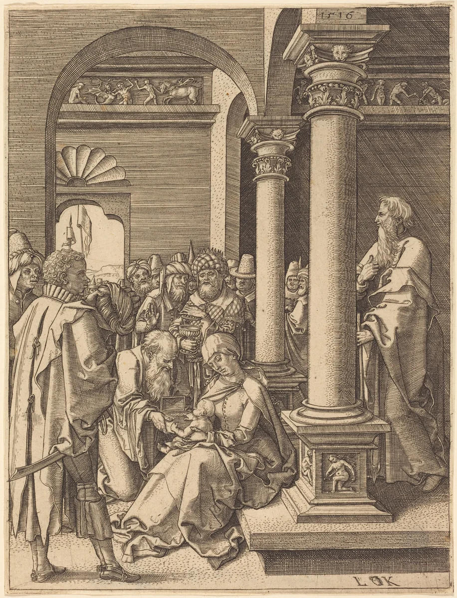 The Adoration of the Magi by Ludwig Krug, print, 1488-1532