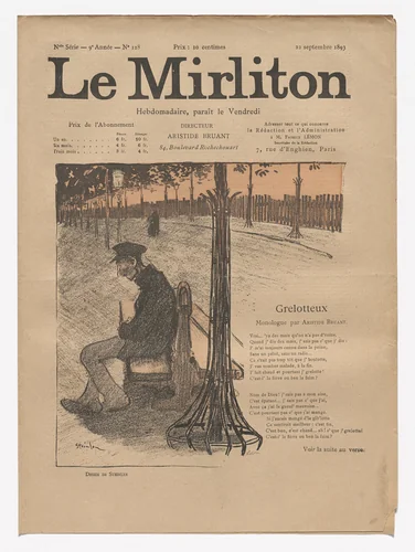 Le Mirliton, no. 128 by Théophile-Alexandre Steinlen, periodical, 1893