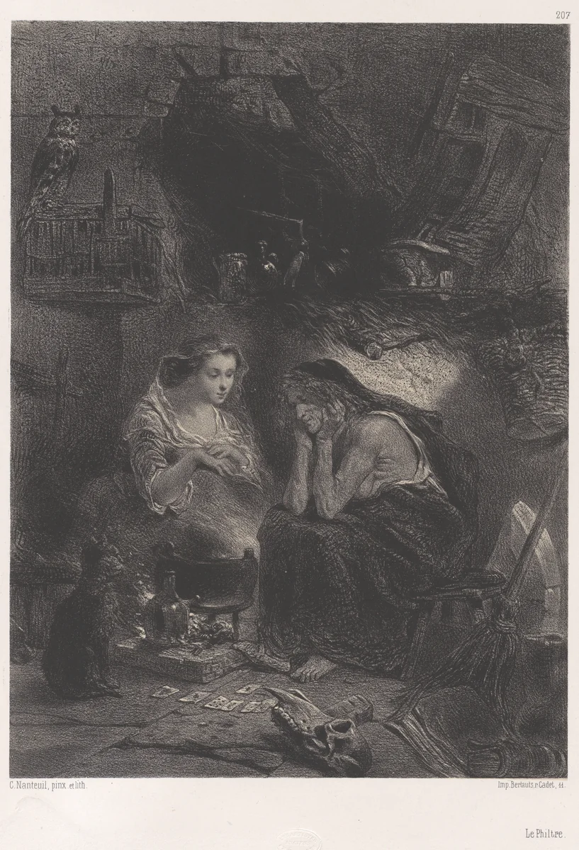 The Potion by Célestin Nanteuil, print, 1860