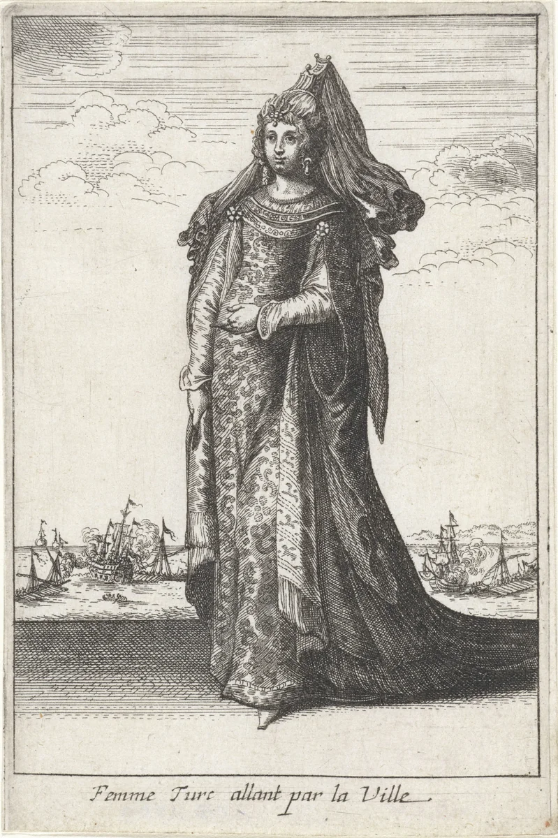 Femme Turc allant par la Ville by anonymous, print, 1662