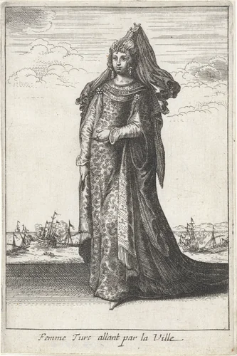 Femme Turc allant par la Ville by anonymous, print, 1662