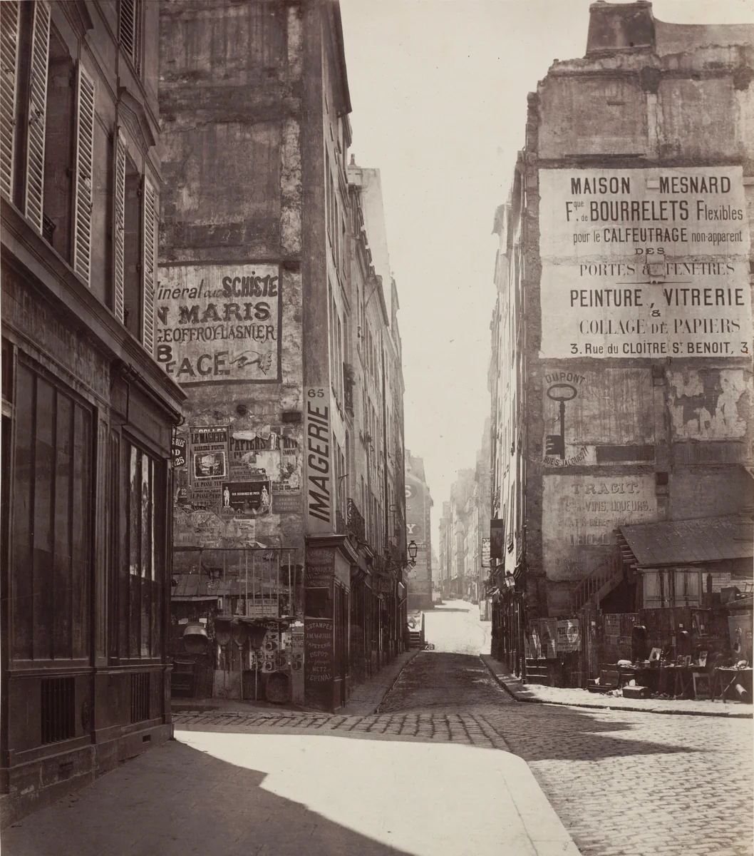 Rue Saint-Jacques by Charles Marville, photograph, 1864-1867