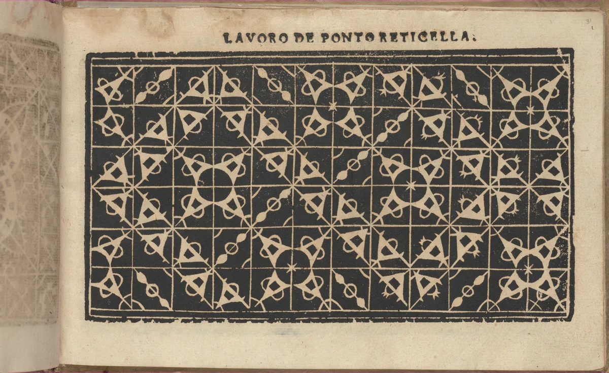 Studio delle virtuose Dame, page 31 (recto) by Isabella Catanea Parasole, book, 1597