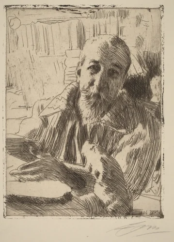 Anatole France by Anders Zorn, print, 1906
