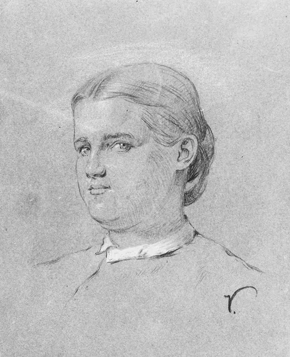 Head of a Woman by Elihu Vedder, artwork, 1836-1923