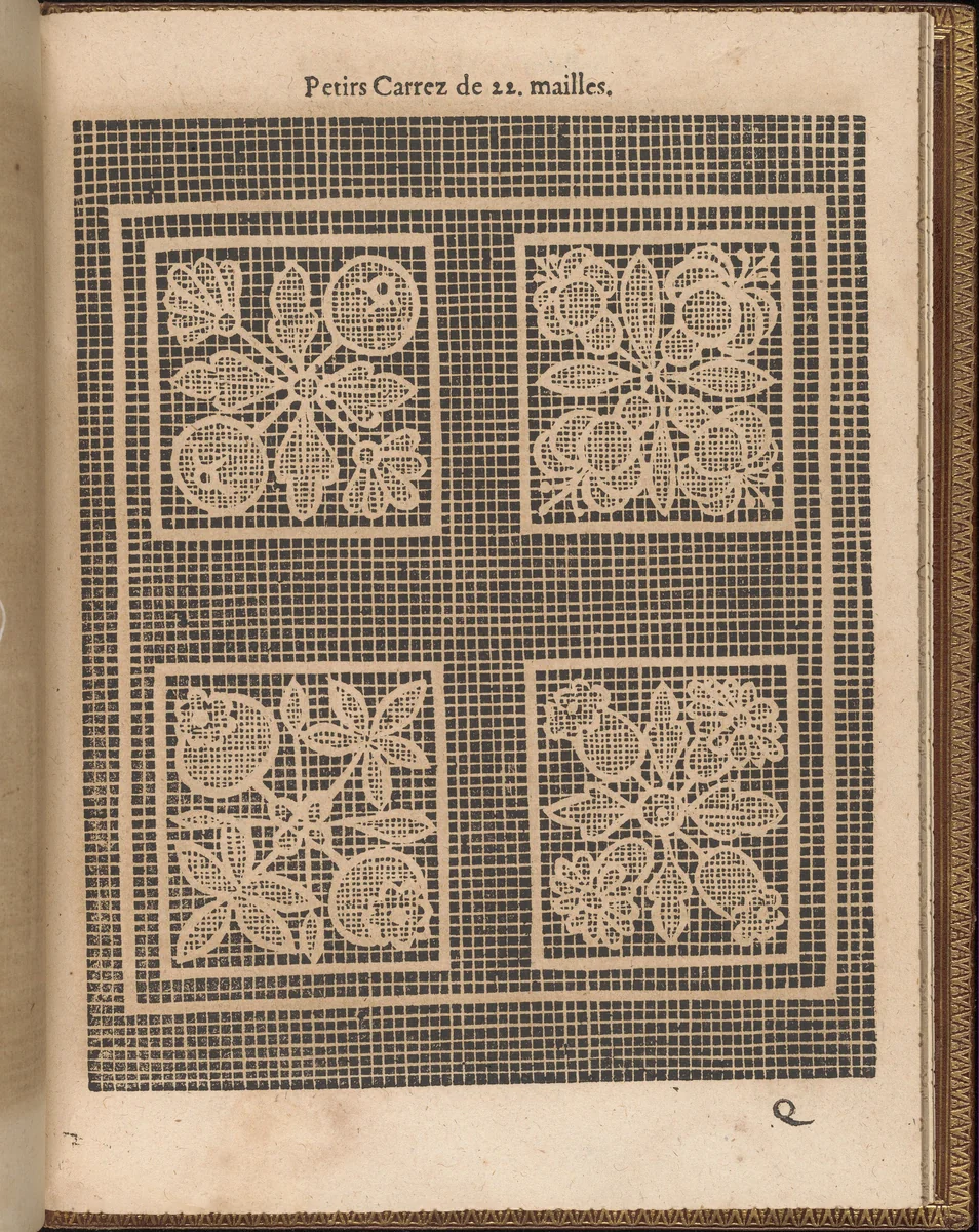 La Pratique de l'Aiguille, page 60 (recto) by Matthias Mignerak, book, 1605