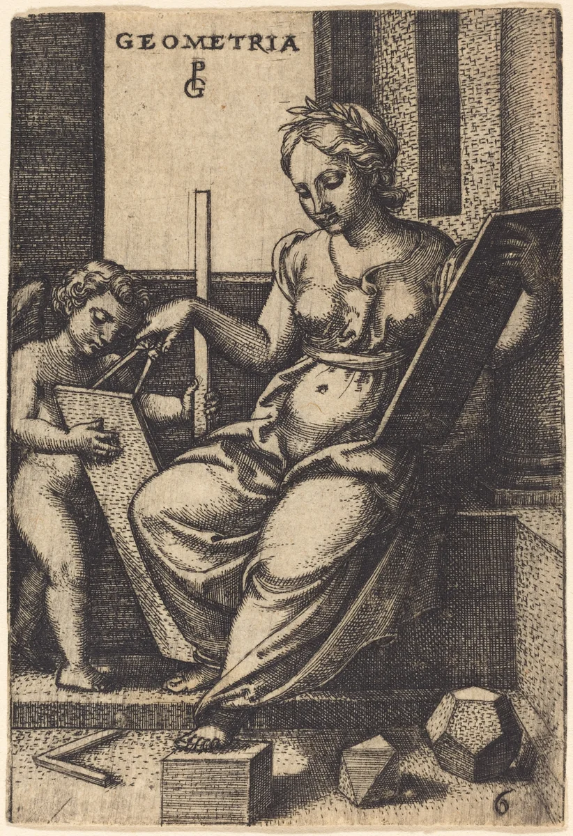 Geometry by Georg Pencz, print, 1500-1550