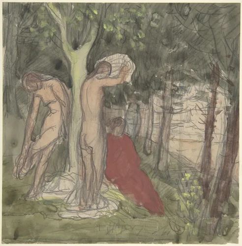 Bathers by Pierre Puvis de Chavannes, drawing, 1859-1869