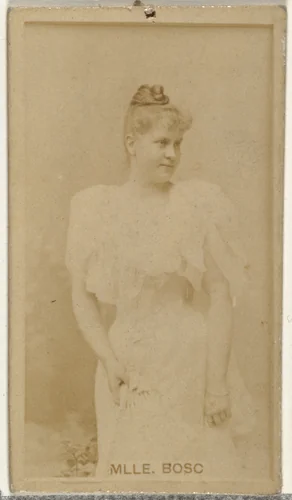 Mlle. Bosc, from the Actors and Actresses series (N145-8) issued by Duke Sons & Co. to promote Duke Cigarettes by W. Duke, Sons & Co., photograph, 1890-1895