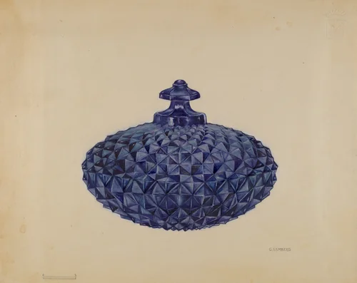 Covered Butter Dish by Gertrude Lemberg, index of american design, 1936