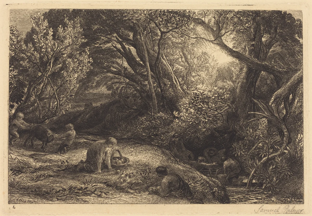 The Morning of Life by Samuel Palmer, print, 1860-1861