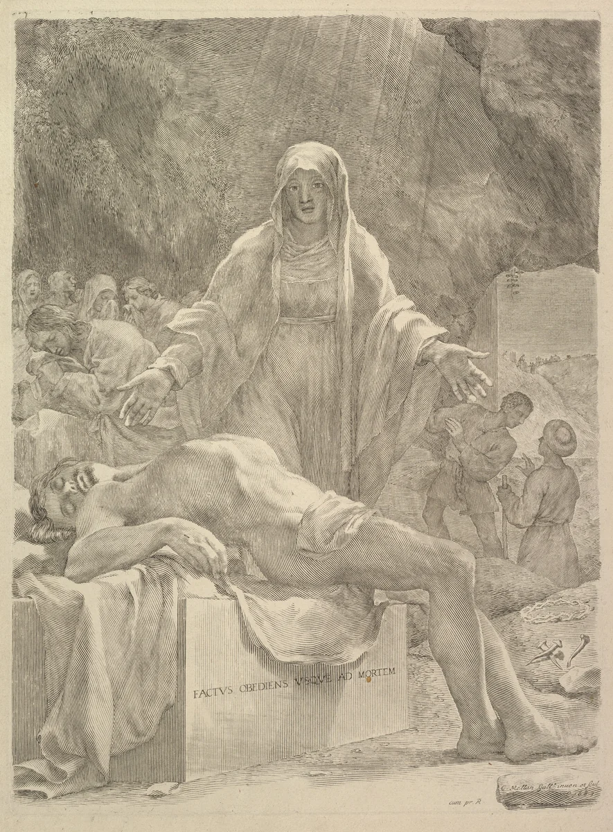 Lamentation by Claude Mellan, print, 1683