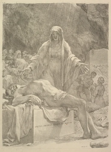 Lamentation by Claude Mellan, print, 1683