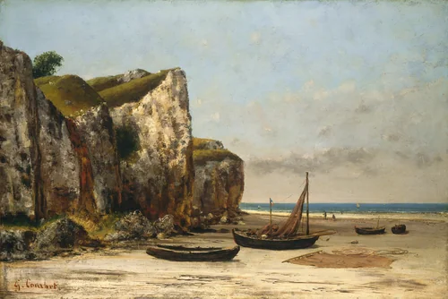 Beach in Normandy by Gustave Courbet, painting, 1872-1875