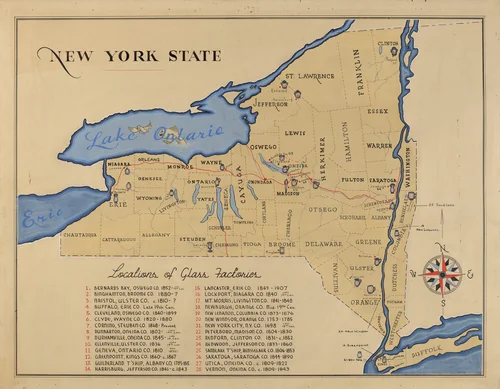 Map of New York State by American 20th Century, index of american design, 1935-1942