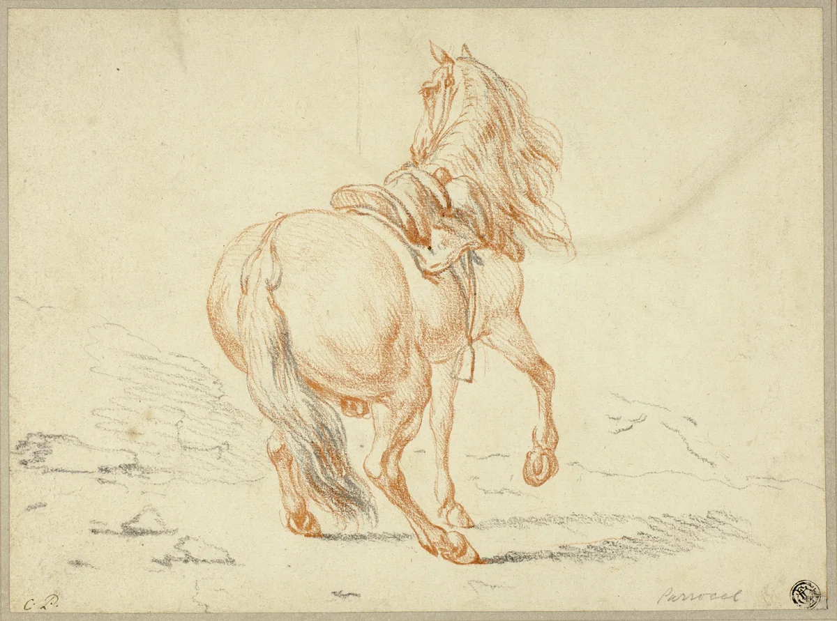 Riderless Horse by Charles Parrocel, print, 1705-1752