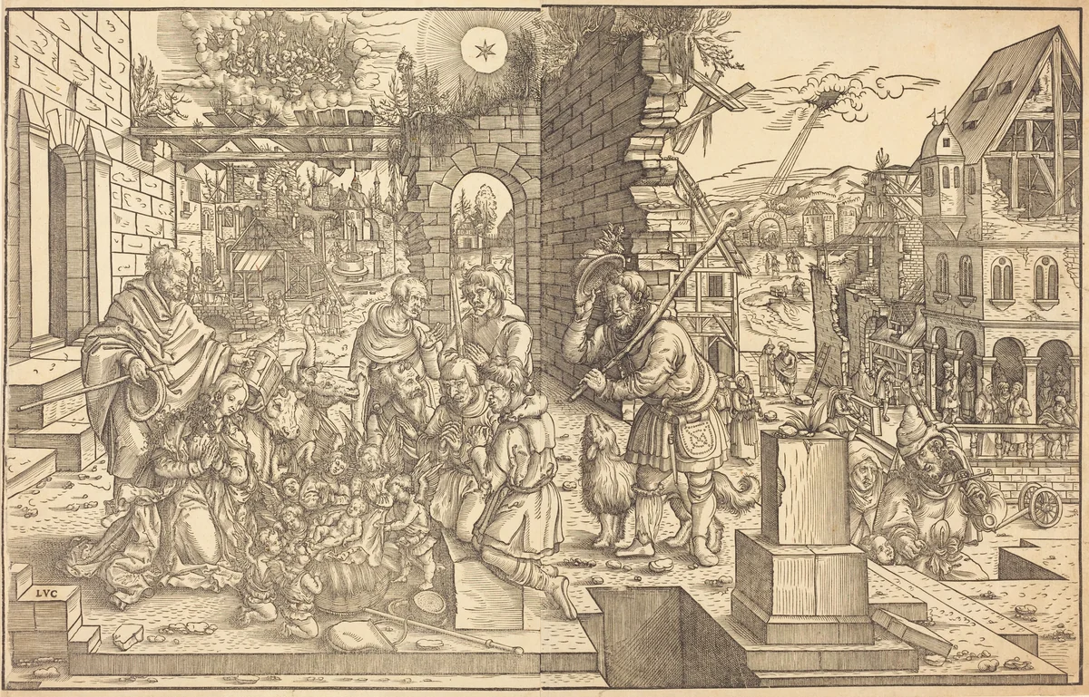 The Adoration of the Shepherds by Master of the Adoration of the Shepherds, print, 1530-1540