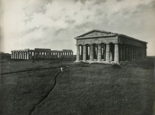 Temple of Neptune, Paestum by Edizioni Brogi, photograph, 1910