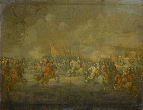 A Cavalry Skirmish by anonymous, painting, 1645