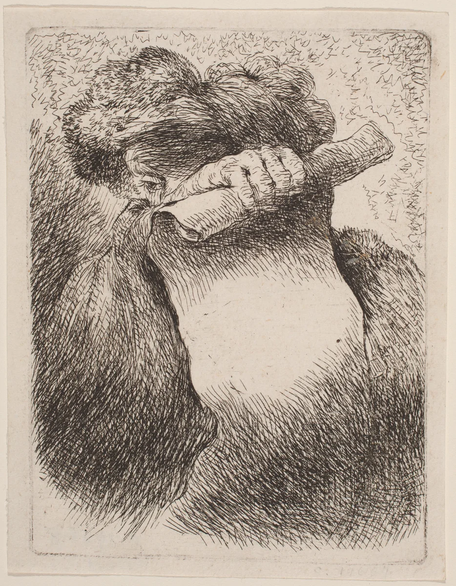 Man with a Scroll by Giovanni Benedetto Castiglione, print, 1609-1664