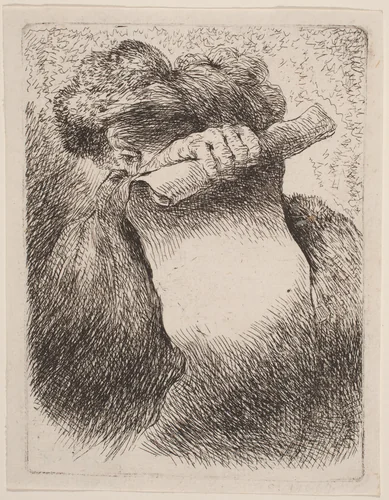 Man with a Scroll by Giovanni Benedetto Castiglione, print, 1609-1664