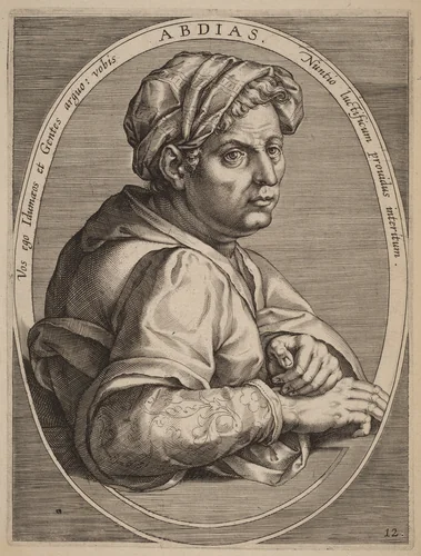 Abdias by Theodor Galle; Jan van der Straet, print, 1613