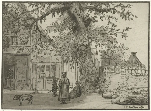 Herberg te Anrath by Cornelis Ploos van Amstel, print, 1821