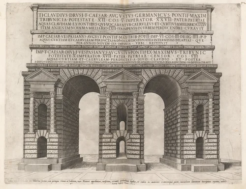 Arch of the Claudian Aqueduct by None, print, 1540-1570