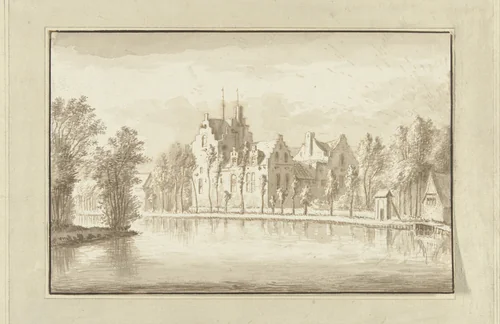Huis Kostverloren aan de Amstel by Abraham Rademaker, drawing, 1685-1735