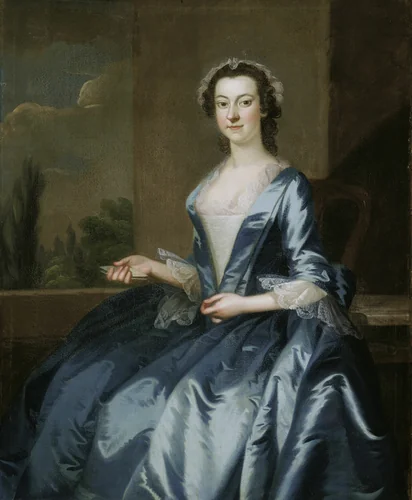 Portrait of a Woman by John Wollaston, painting, 1749-1752