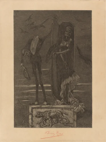 Le Vice suprème: Frontispiece by Félicien Rops, print, 1833-1898