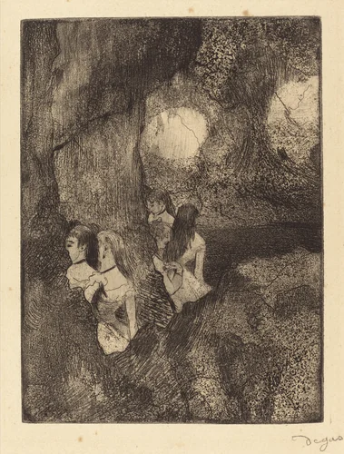 Dancers in the Wings by Edgar Degas, print, 1879-1880