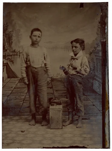 Portrait of Shoeshine Boys by American 19th Century, photograph, 1840-1899