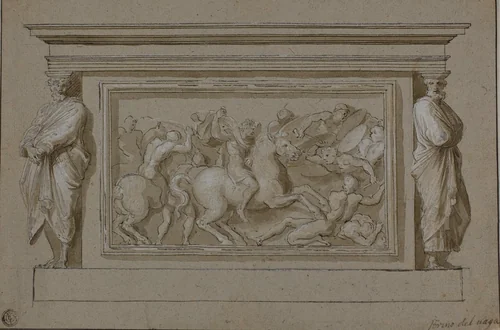 Design for Funerary Monument to the Marchese Francesco Gonzaga by Raffaello Sanzio, drawing, 1500-1520