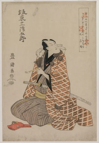 Bando Mitsugoro IV in a Travelling Robe by Utagawa Toyokuni, print, 1800-1804