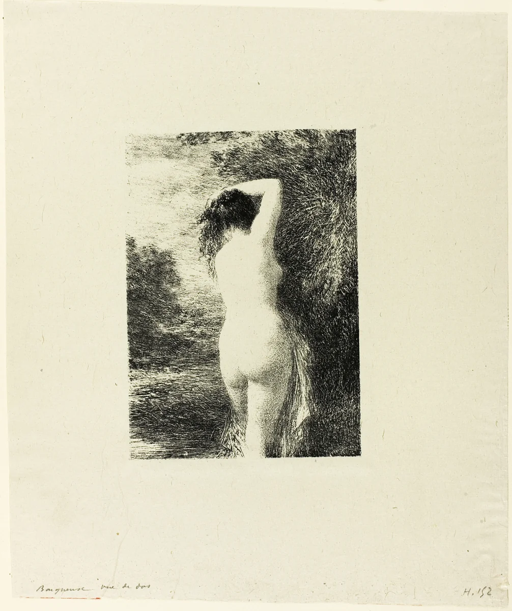 Standing Bather, third plate by Henri Fantin-Latour, print, 1899