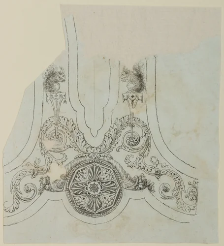 Design for the Decoration of the Surround of the Barrel Tang of a Firearm by Nicolas Noël Boutet, drawing, 1772-1830